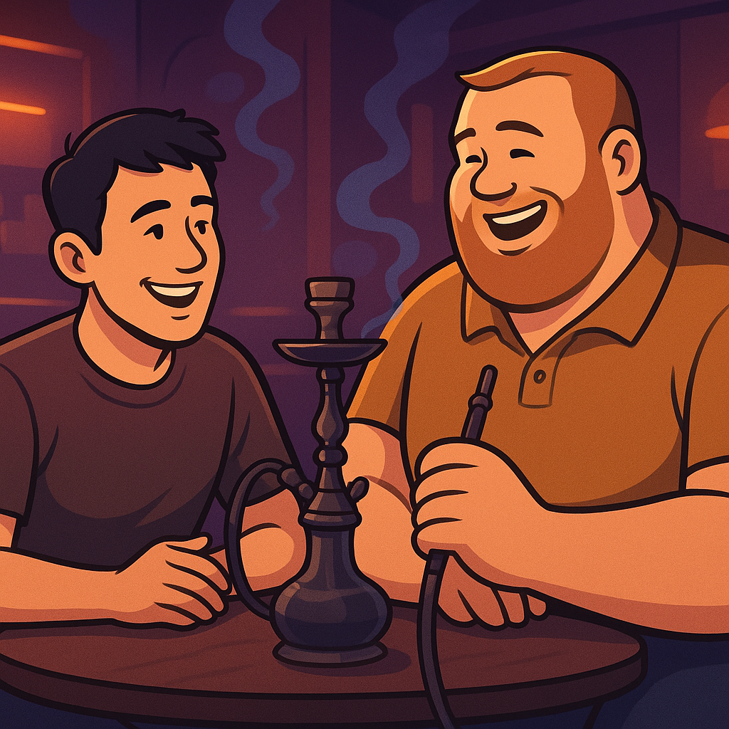 Avatar of Leon and Garrett meeting at a lounge