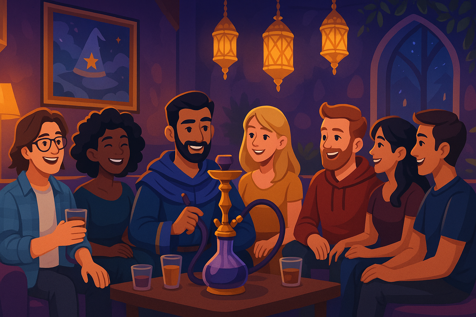 Event night with guests and fun